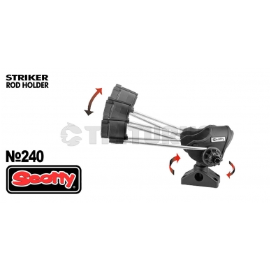 Striker Rod Holder, w/ 0241 Side / Deck Mount 2