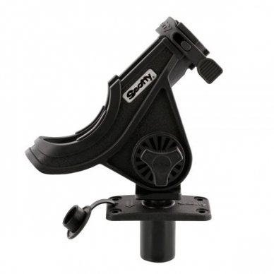 Baitcaster / Spinning Rod Holder, Black, w/ 0244 Flush Deck Mount