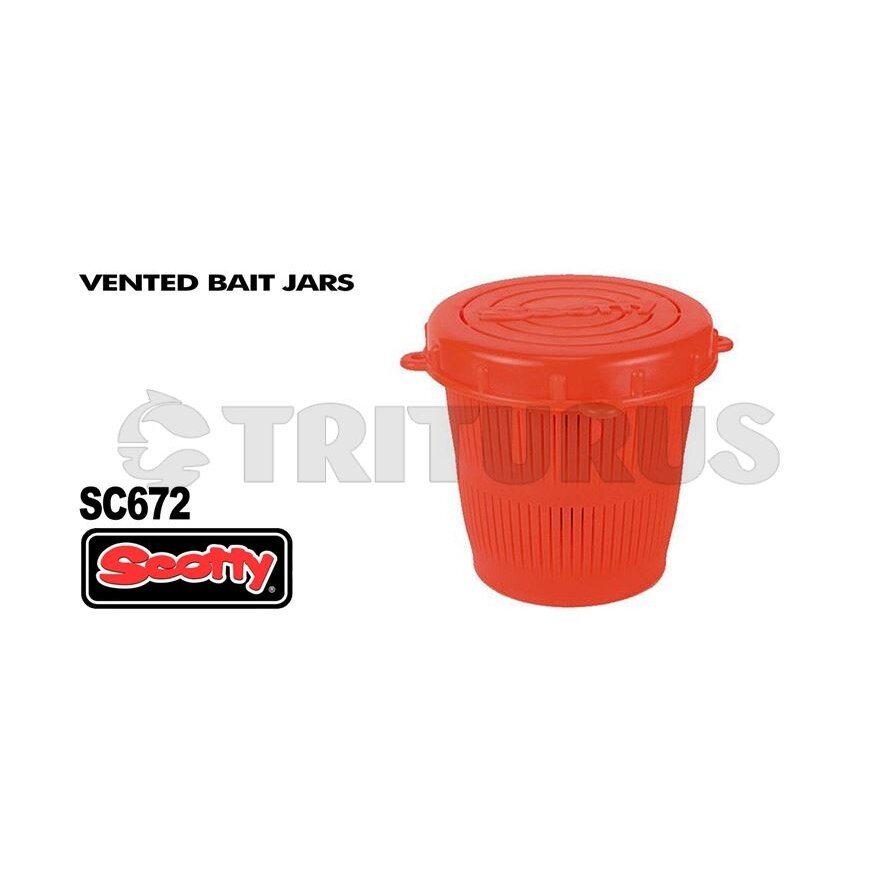 Scotty Vented Crab Diner Bait Jar, lid,1/2 Litre